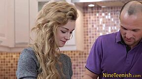 Flat Teen 18+Ager Takes Cum On Her Small Tits