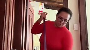 My neighbor is in the bathroom