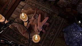 Slim Blonde Rides Cock Hard in Skyrim Porn Parody