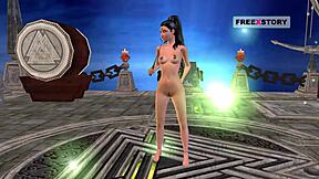 Indian bhabhi in 3D animated cartoon shows off sexy positions