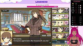 vtuber lewdneko plays evenicle with huge tits in lewd game