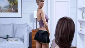 Milf with big ass intensely masturbates in heart problems game part 11.