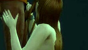 My grandfather fucks my girlfriend in cartoon style with missionary and cowgirl riding