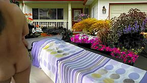 Taking Care of My Big Cock with Handjob Outdoors!