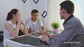 Penniless Man Lets Feisty Buddy Bang His Girlfriend For Cash In Hardcore 3some