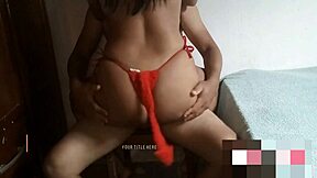 indian wife rides cock in panties close up