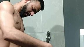 gym guy stared, so i took him to bathroom for blowjob