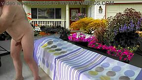 Taking Care of My Big Cock with Handjob Outdoors!