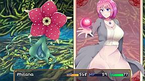 Horny client grabs waitress's big tits!