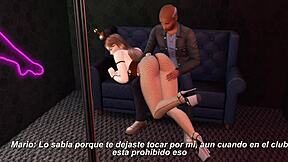 My grandfather fucks my girlfriend in cartoon style with missionary and cowgirl riding