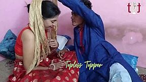 First Night Suhag Raat with Horny Amateur Wife