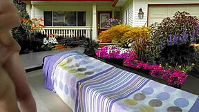 Taking Care of My Big Cock with Handjob Outdoors!