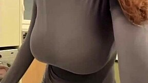 i can't resist my stepmom's big milky tits in public. her body drives me wild