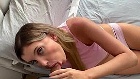 Hot Step Sister Caught Masturbating by Horny Step Brother in Steamy Homemade Scene.