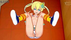 Emo Moegi Changes in Dressing Room with Hentai Vibes