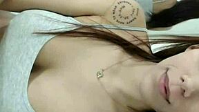 Latina Prostitute Uses Dildo For Cum