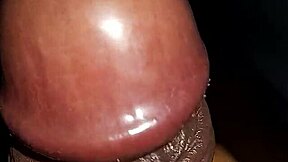 Black Cock Cumming from Handjob in Homemade Video