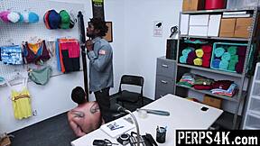 muscular twink gets caught and punished by gay officer in office