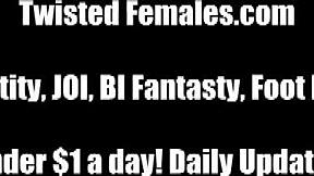 Femdom and Maledom action in a ballbusting scene