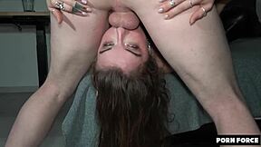 she is just a throat for rough blowjob