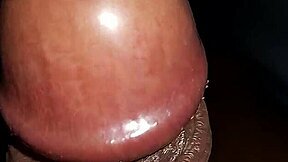 Black Cock Cumming from Handjob in Homemade Video