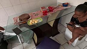 Behind scenes debauchery with Aninha and Pitoco at Mattos Movies.