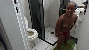 Behind scenes debauchery with Aninha and Pitoco at Mattos Movies.