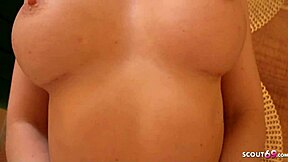 german scout - ginger girl kiara with big tits pickup and fuck at street casting