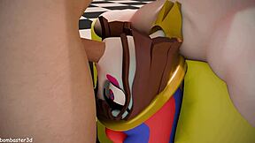 POOR POMNI WAS FUCKED IN TWO HOLES AND CUM ON HER, ENDURING THE 3D ORDEAL