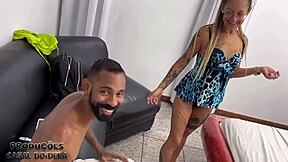 Screaming Blonde Milf Fucks Two Friends In Hotel, Petite Brazilian Body Covered In Cum