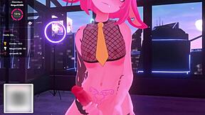 Bunny Vtuber Dominates with Futa Cock