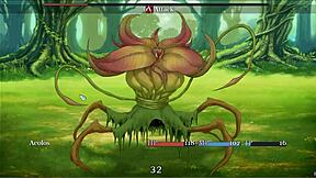 Pink hair demon girl gets ridden hard in hentai game