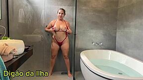 Married slut wants pussy creampie, takes two cocks