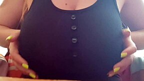 I'm just playing with my huge tits for a luxury orgasm!