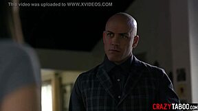 Stepfather spanks stepdaughter before stretching her with anal play