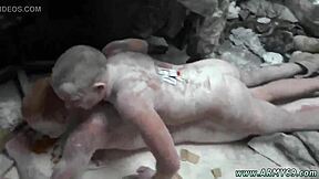 Detailed Scenes of Army Nude Men in Gay Hazing, Showering, and Intense Fucking