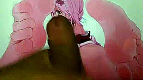 anime hentai feet getting cum tribute all over