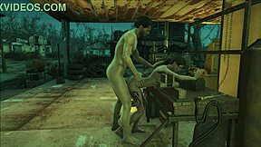 Futut în Sanctuar Fallout cu brunetă