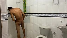 cousin's gay boyfriend excited in bathroom leads to fucking