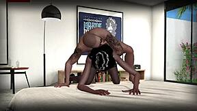 Damian fucks Coco's ass in the game