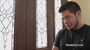 the guy fingered and ate the beautiful teen's butt in uniform