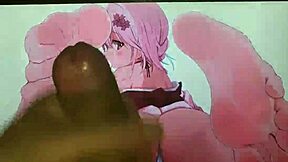 anime hentai feet getting cum tribute all over