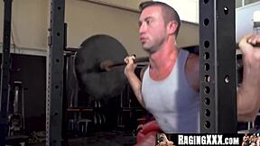 post-workout passion turns into gay anal fuck fest 😏