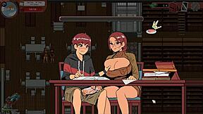 Nerdy girl gives public handjob to monster cock