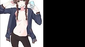 Amane Suzuha from Steins Gate in emotional hentai compilation, exploring deep feelings and desires.