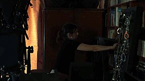 A skinny anime babe gets into some trouble in the garage and gets punished by the house lord