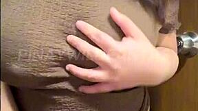 Damn! Hot Filipina Milf Teases Step Bro with Huge Natural Boobs on Call!