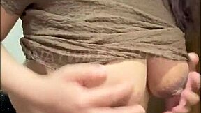 Damn! Hot Filipina Milf Teases Step Bro with Huge Natural Boobs on Call!