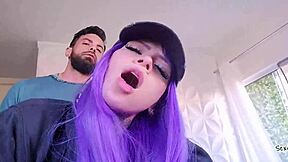 Big booty girl swallows cum in pussy filling