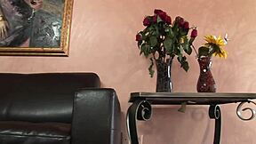 Hot ebony girl enjoys black cock and licks cum